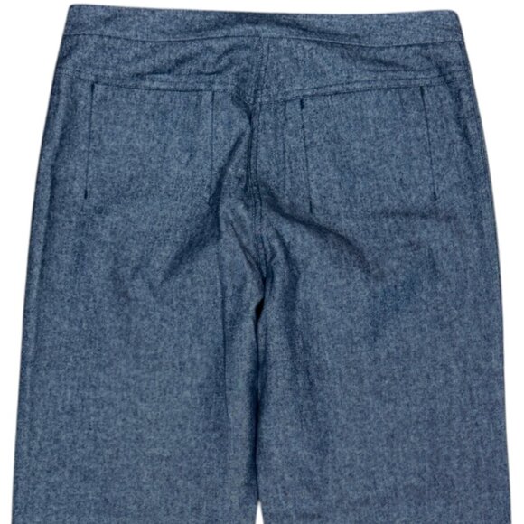 EUC Women's J. CREW Tweed Lined Wool Blend Trouser Pants Chambray Blue | Size 8 - Picture 4 of 10